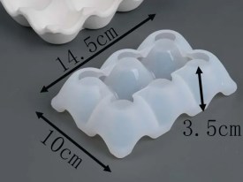 Molde silicona huevera x6